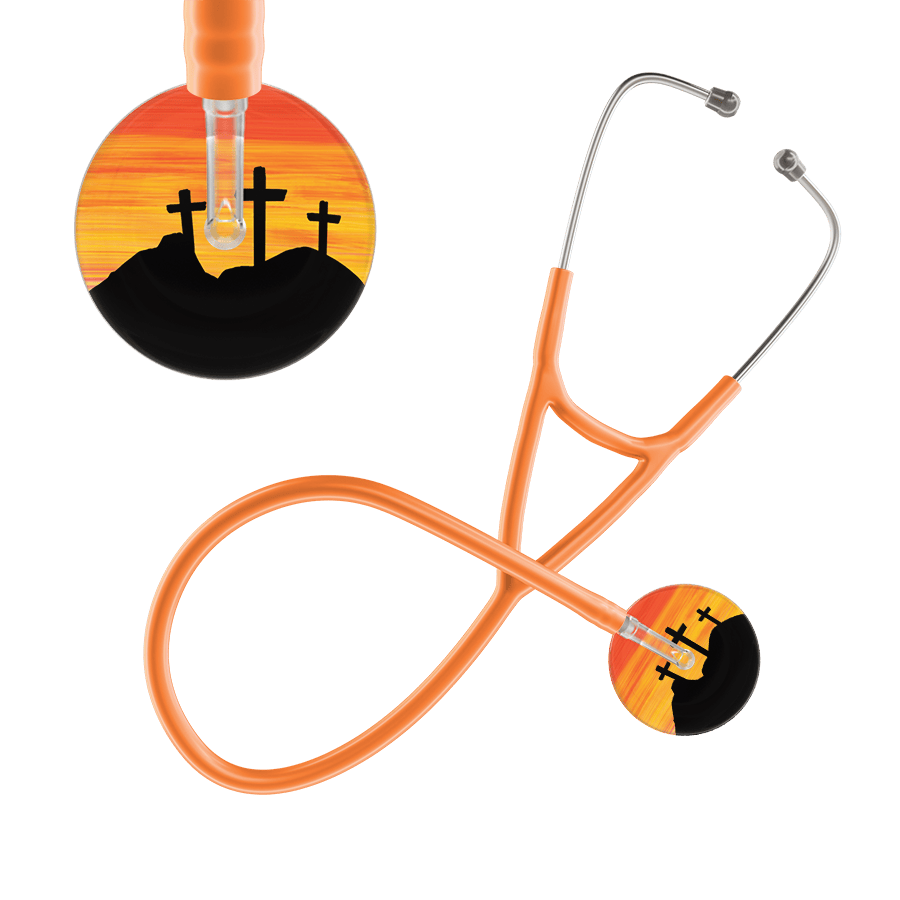 Ultrascope Single Stethoscope 3 Crosses Orange / Adult / Orange 3 Crosses Cardiology Stethoscope