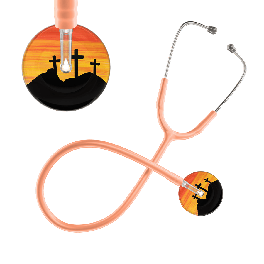 Ultrascope Single Stethoscope 3 Crosses Orange / Adult / Peach 3 Crosses Stethoscope
