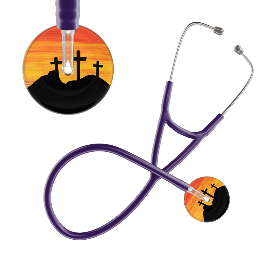 Ultrascope Single Stethoscope 3 Crosses Orange / Adult / Purple 3 Crosses Cardiology Stethoscope