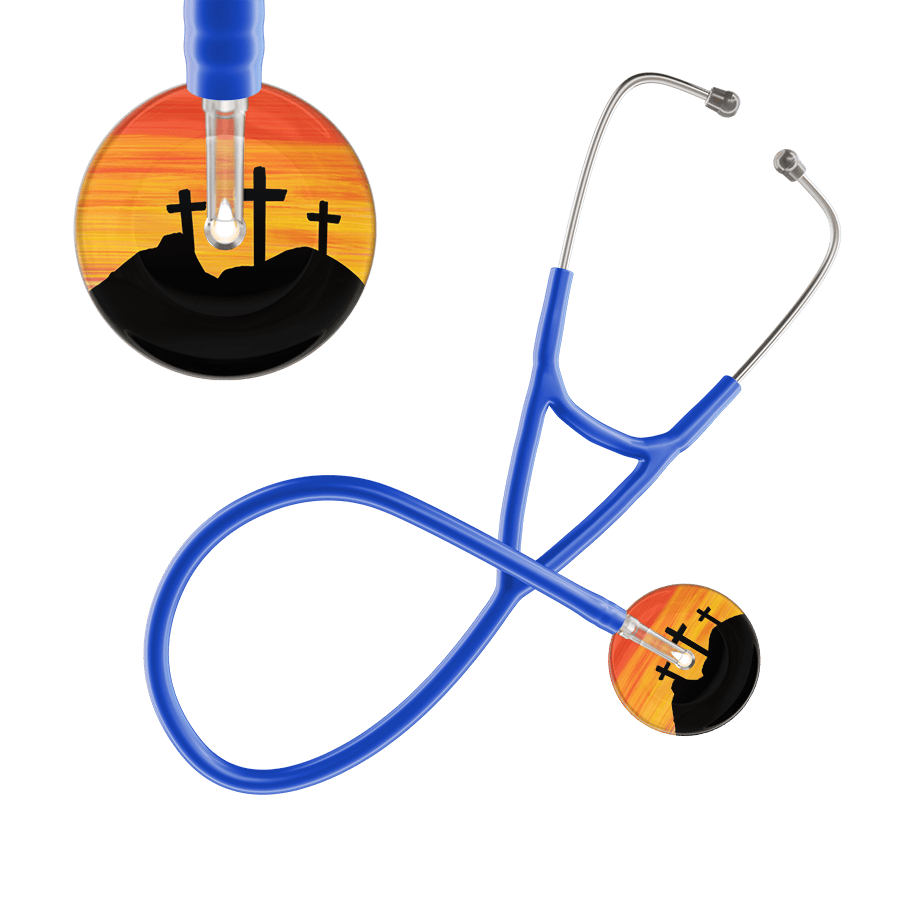 Ultrascope Single Stethoscope 3 Crosses Orange / Adult / Royal Blue 3 Crosses Cardiology Stethoscope