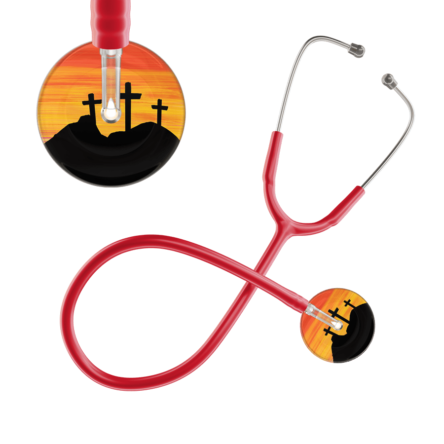 Ultrascope Single Stethoscope 3 Crosses Orange / Adult / Red 3 Crosses Stethoscope