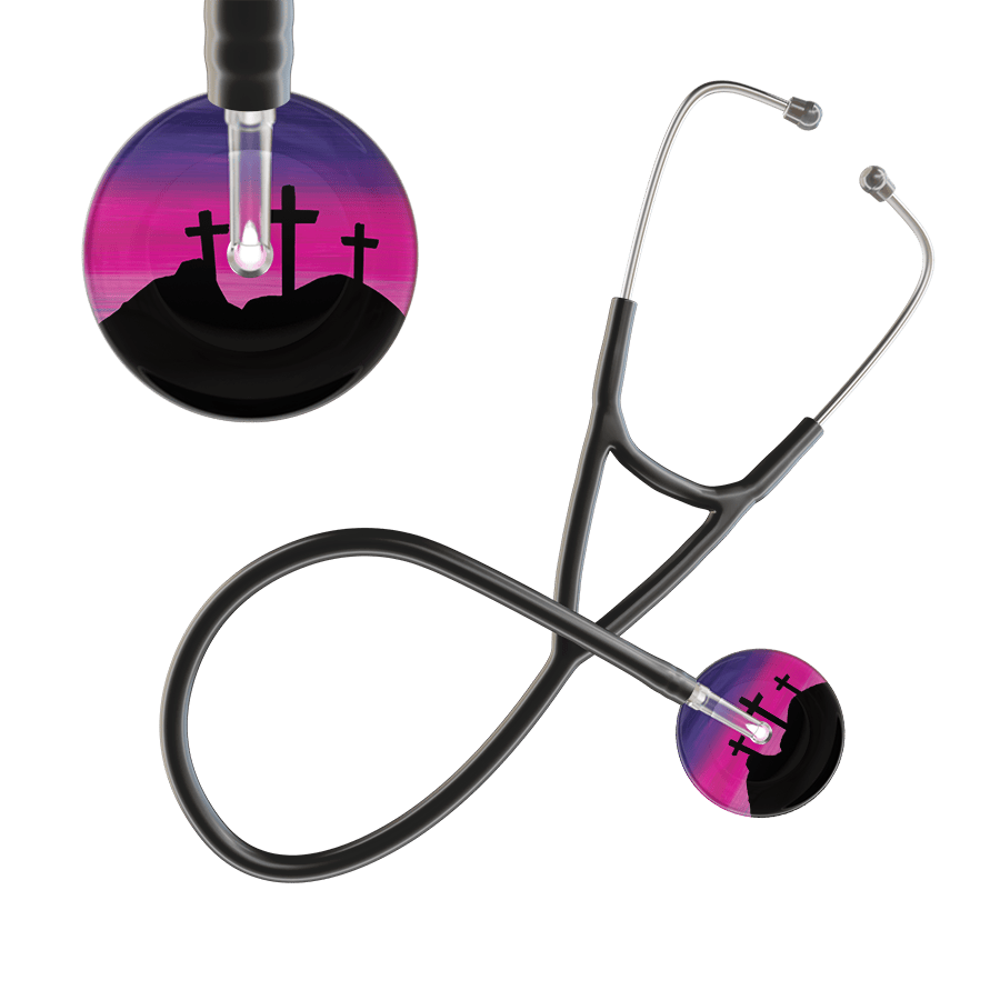 Ultrascope Single Stethoscope 3 Crosses Purple / Adult / Black 3 Crosses Cardiology Stethoscope