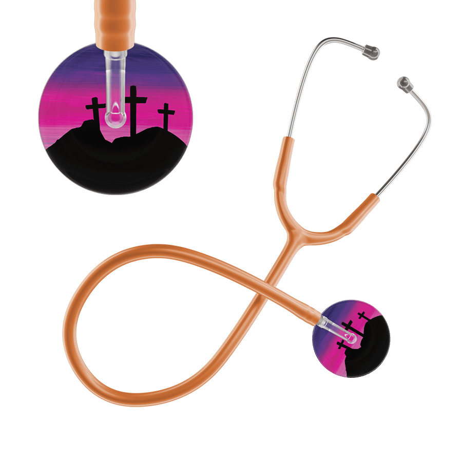 Ultrascope Single Stethoscope 3 Crosses Purple / Adult / Caramel 3 Crosses Stethoscope