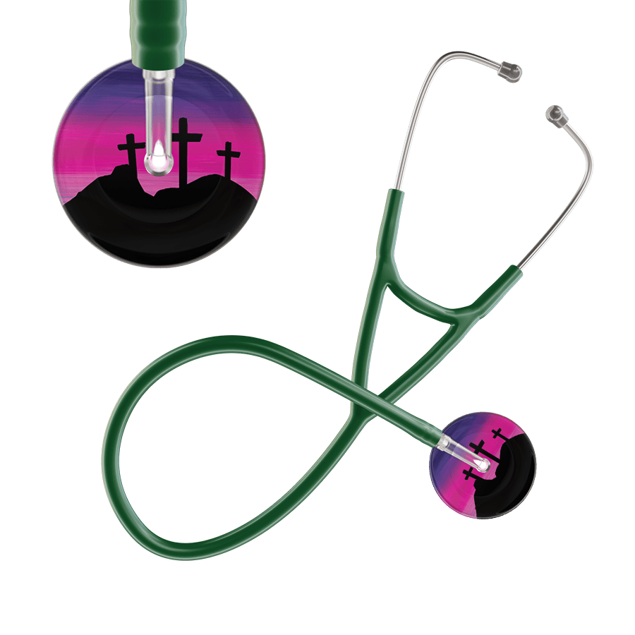 Ultrascope Single Stethoscope 3 Crosses Purple / Adult / Dark Green 3 Crosses Cardiology Stethoscope