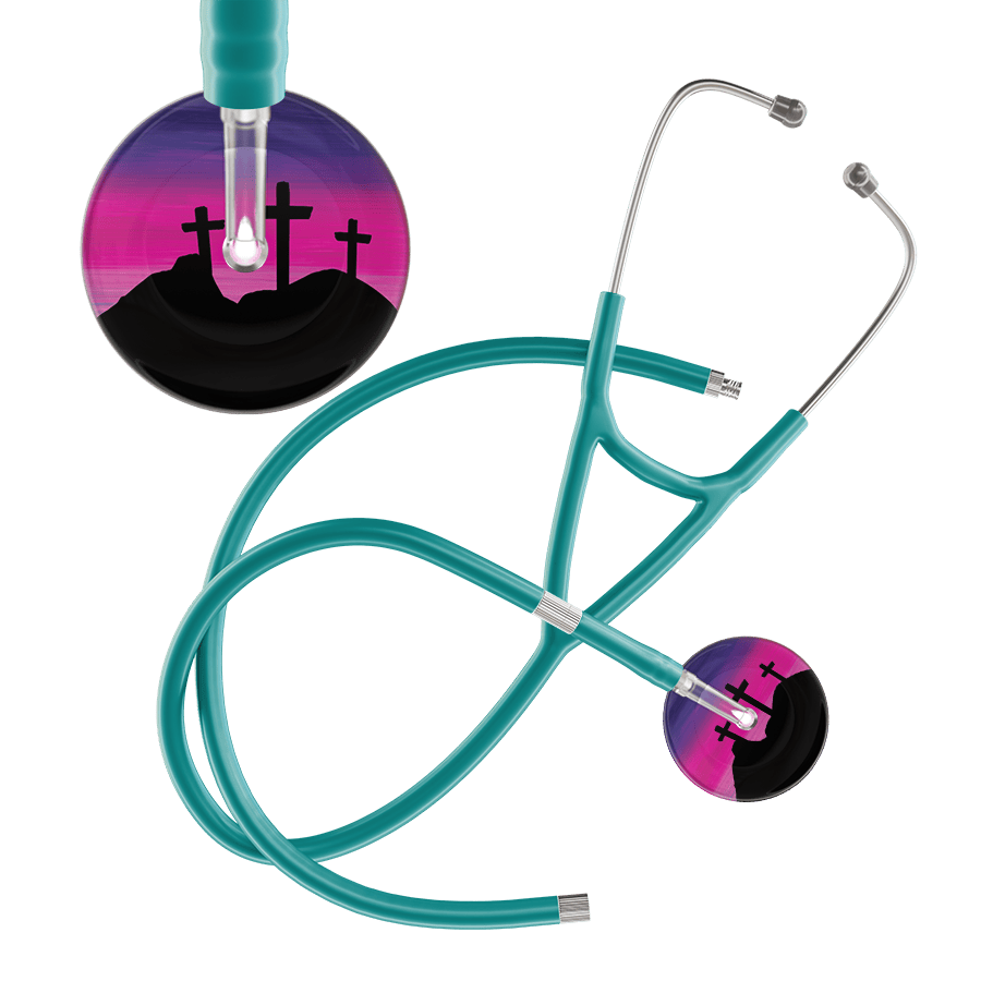 Ultrascope Single Stethoscope 3 Crosses Purple / Adult / Jade Extended Tubing 3 Crosses Cardiology Stethoscope