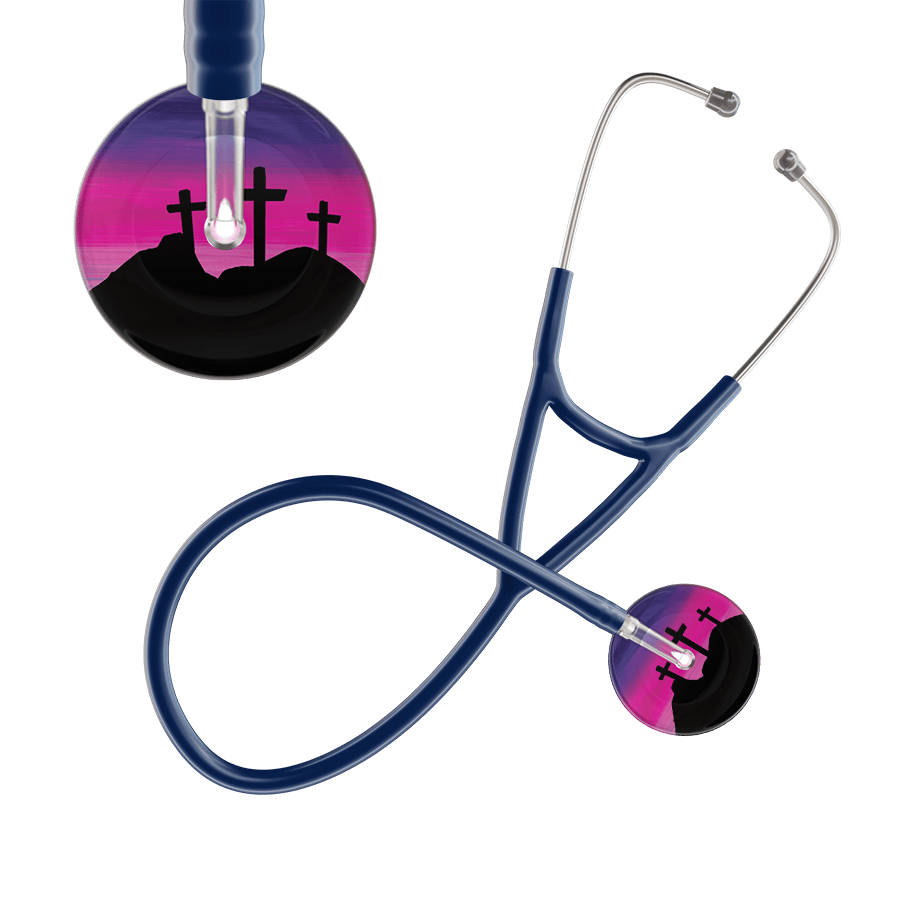 Ultrascope Single Stethoscope 3 Crosses Purple / Adult / Navy 3 Crosses Cardiology Stethoscope