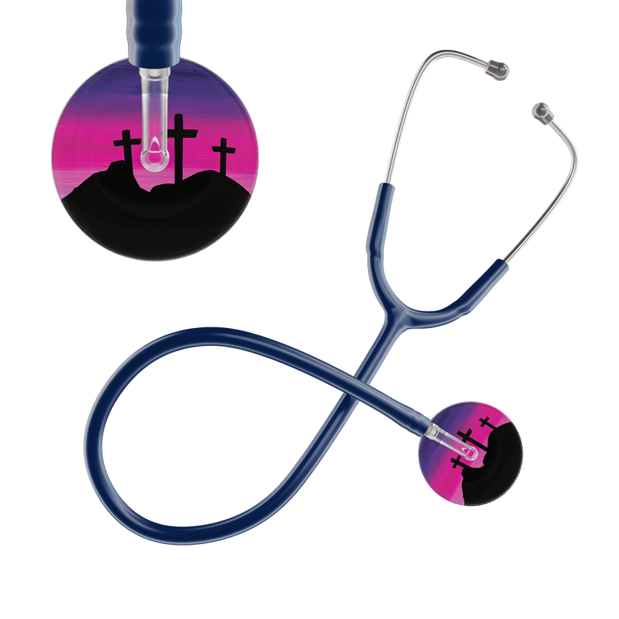 Ultrascope Single Stethoscope 3 Crosses Purple / Adult / Navy 3 Crosses Stethoscope