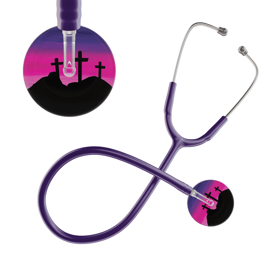 Ultrascope Single Stethoscope 3 Crosses Purple / Adult / Purple 3 Crosses Stethoscope