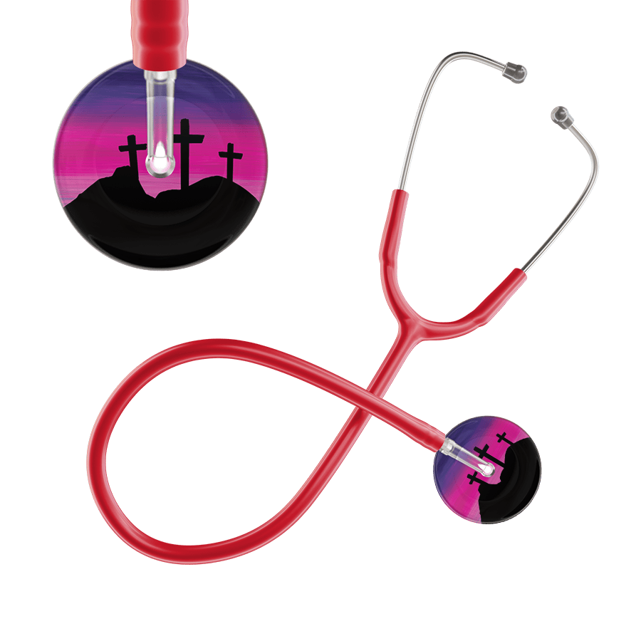 Ultrascope Single Stethoscope 3 Crosses Purple / Adult / Red 3 Crosses Stethoscope
