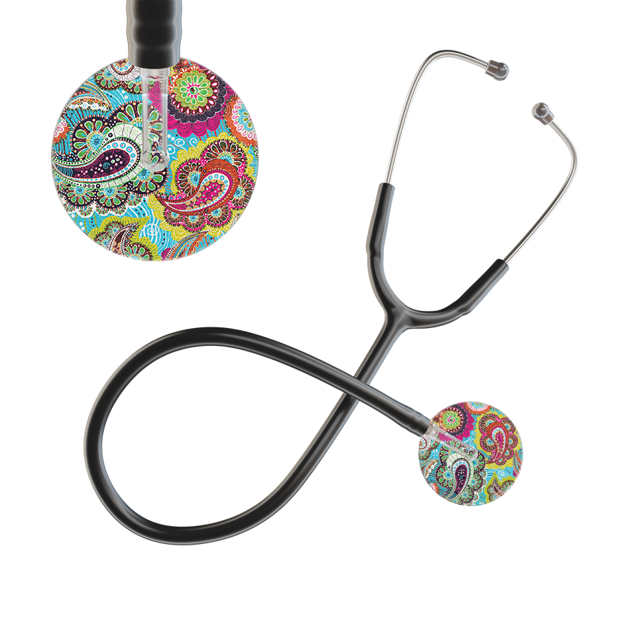 Ultrascope Single Stethoscope Paisley Blue Pattern / Adult / Black Paisley Pattern Stethoscope
