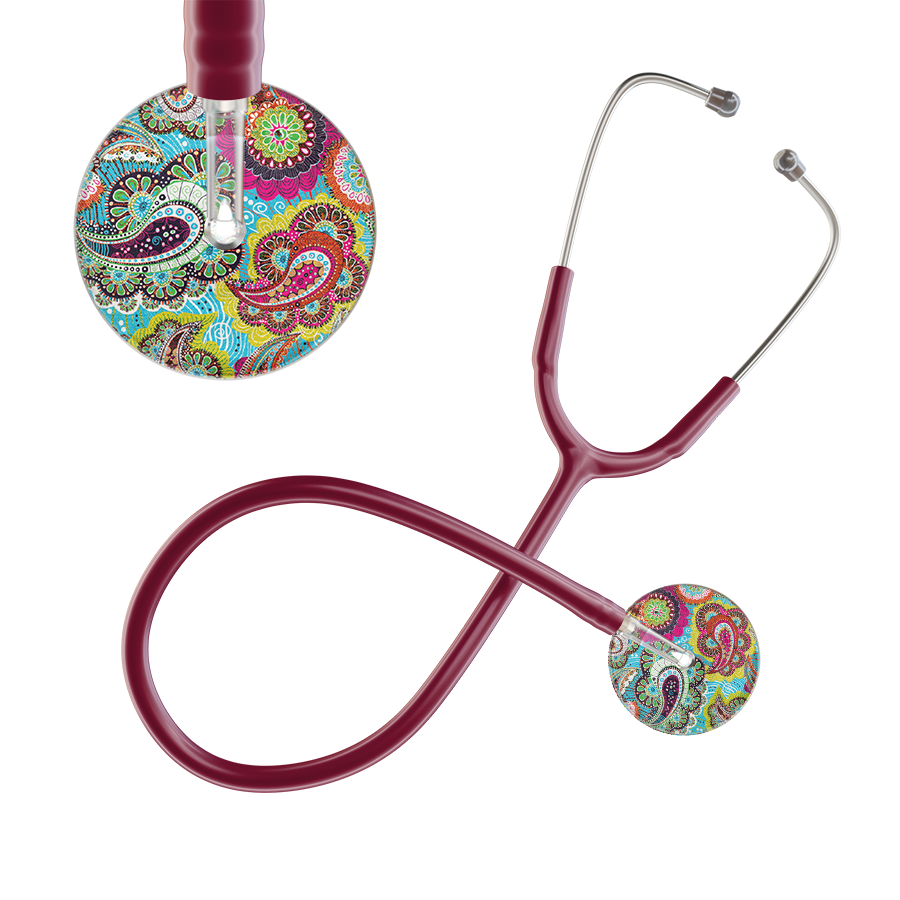 Ultrascope Single Stethoscope Paisley Blue Pattern / Adult / Burgundy Paisley Pattern Stethoscope