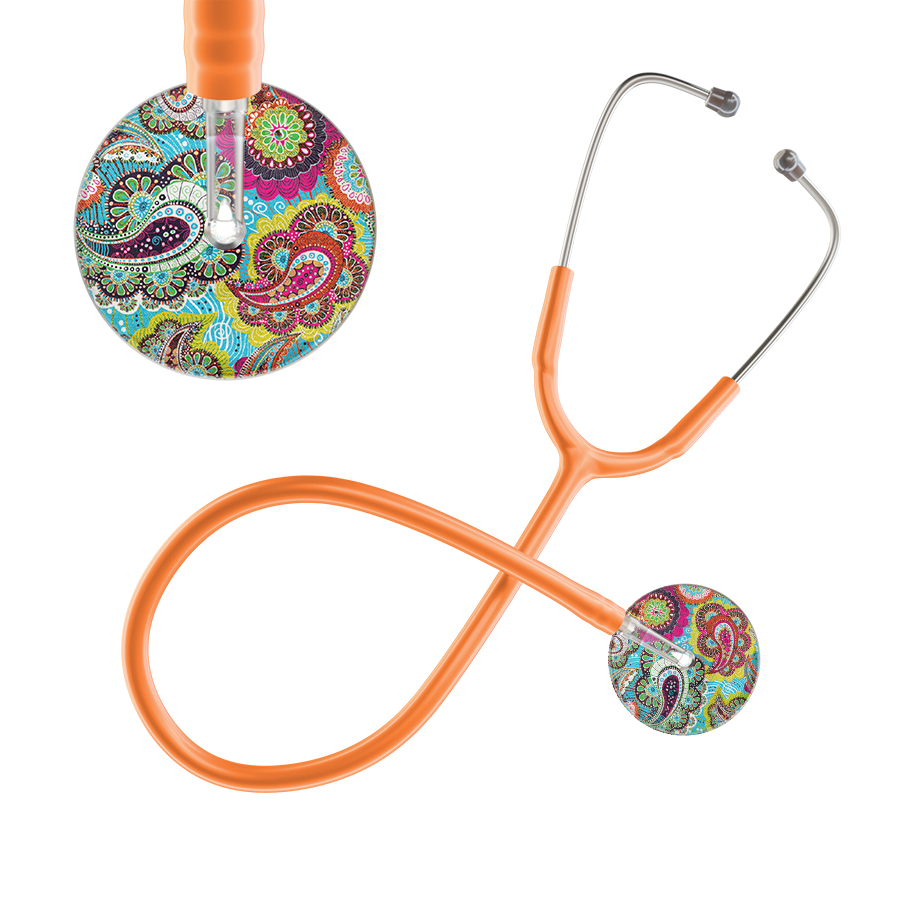 Ultrascope Single Stethoscope Paisley Blue Pattern / Adult / Orange Paisley Pattern Stethoscope