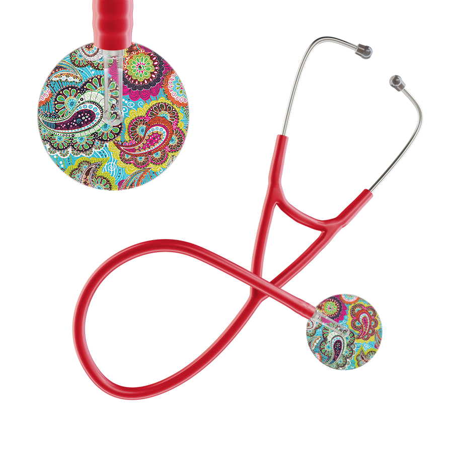 Ultrascope Single Stethoscope Paisley Blue Pattern / Adult / Red Paisley Pattern Cardiology Stethoscope