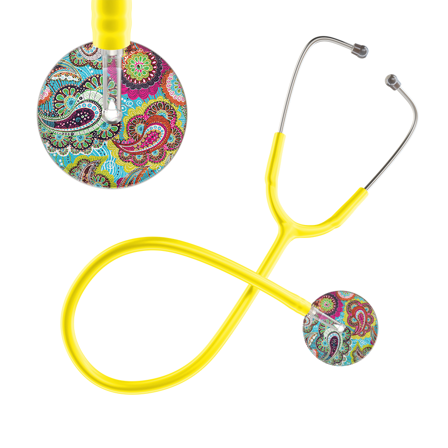 Ultrascope Single Stethoscope Paisley Blue Pattern / Adult / Yellow Paisley Pattern Stethoscope