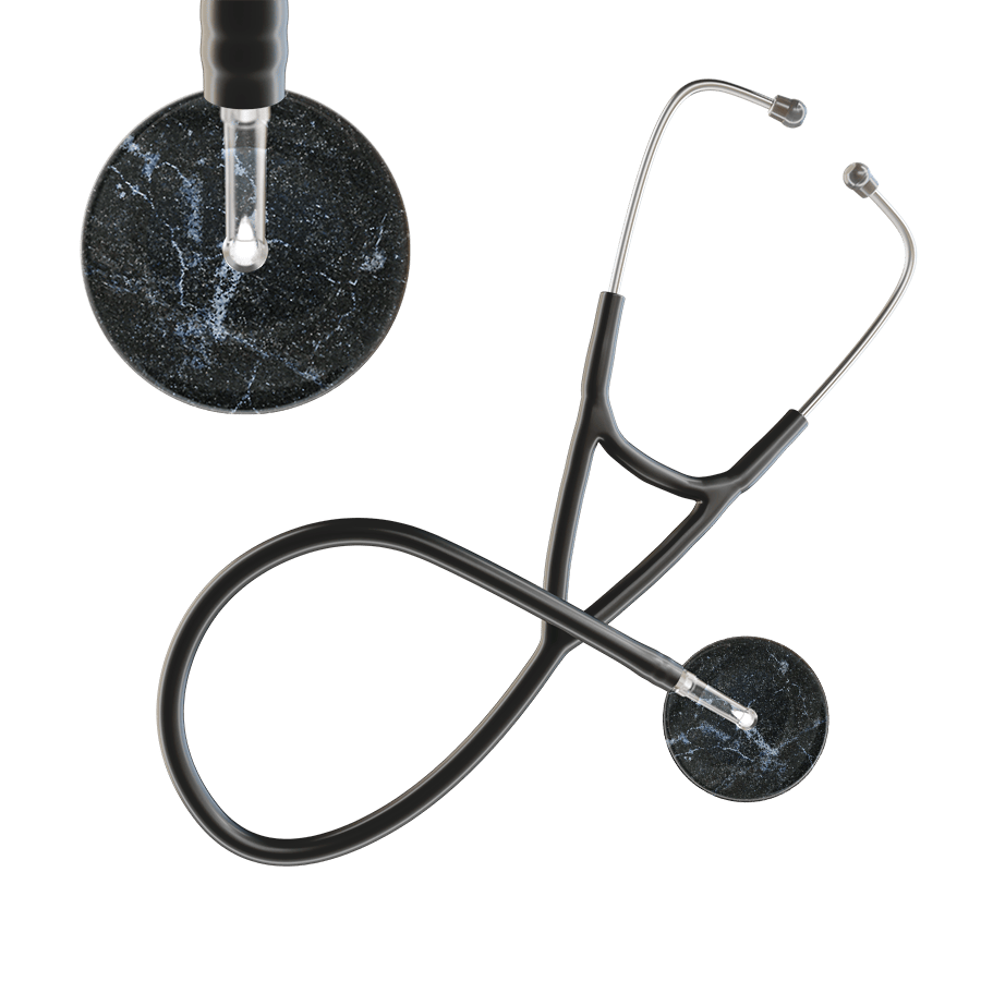 Ultrascope Single Stethoscope Black Marble / Adult / Black Marble Cardiology Stethoscope