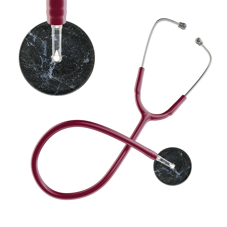 Ultrascope Single Stethoscope Black Marble / Adult / Burgundy Marble Stethoscope