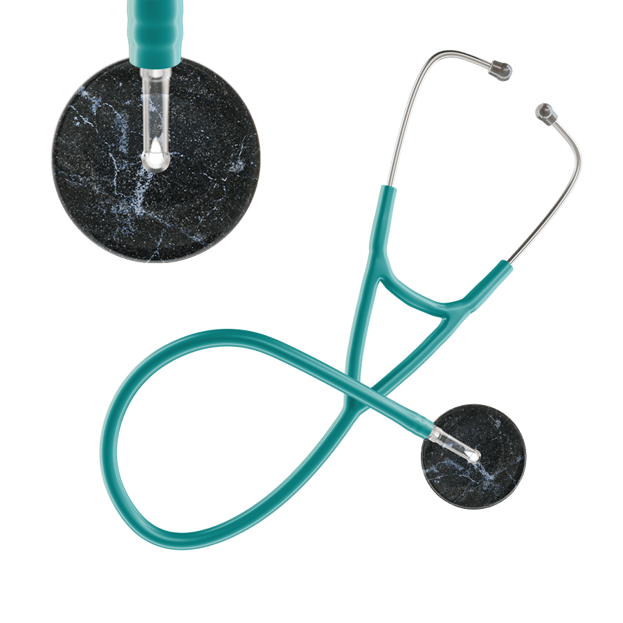 Ultrascope Single Stethoscope Black Marble / Adult / Jade Marble Cardiology Stethoscope