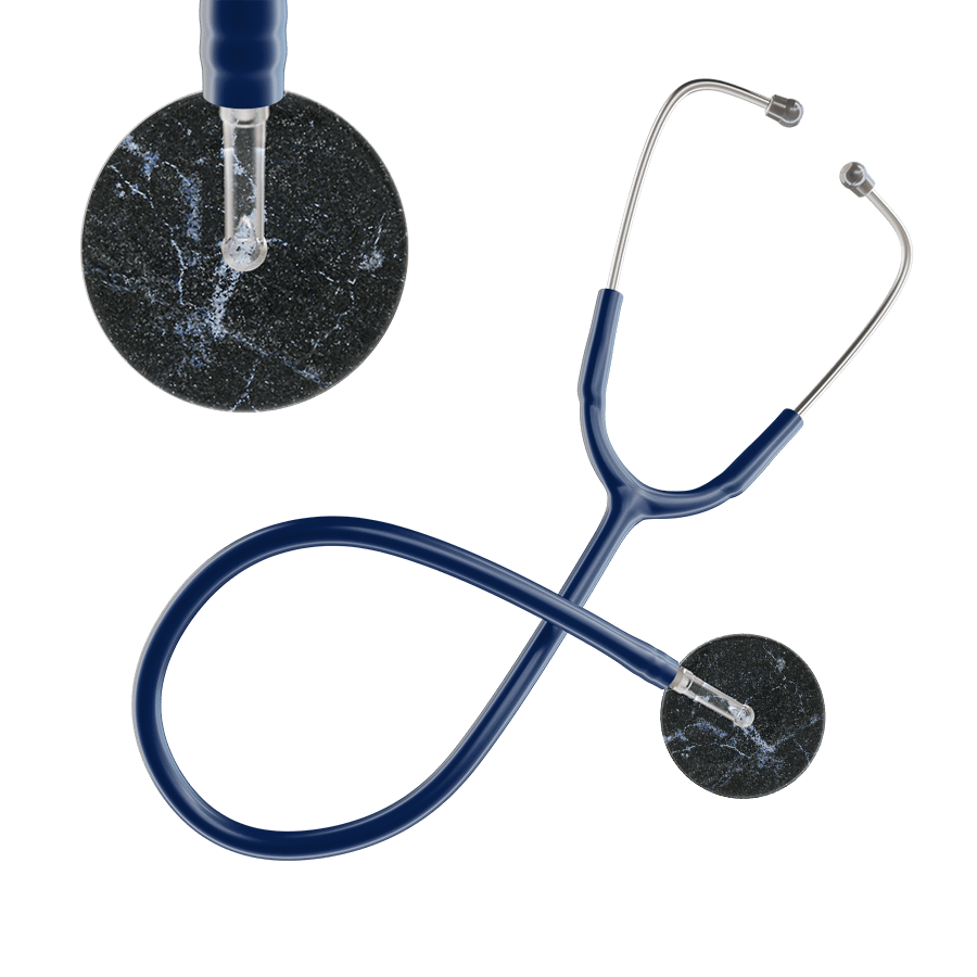 Ultrascope Single Stethoscope Black Marble / Adult / Navy Marble Stethoscope