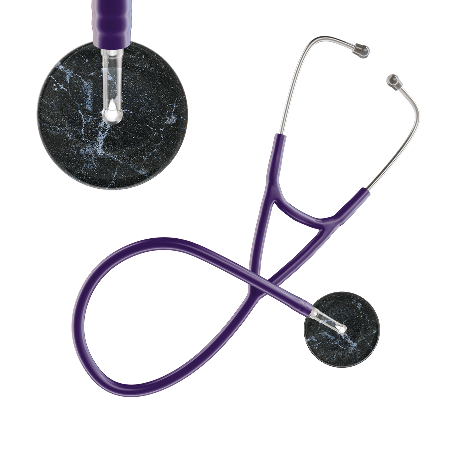 Ultrascope Single Stethoscope Black Marble / Adult / Purple Marble Cardiology Stethoscope