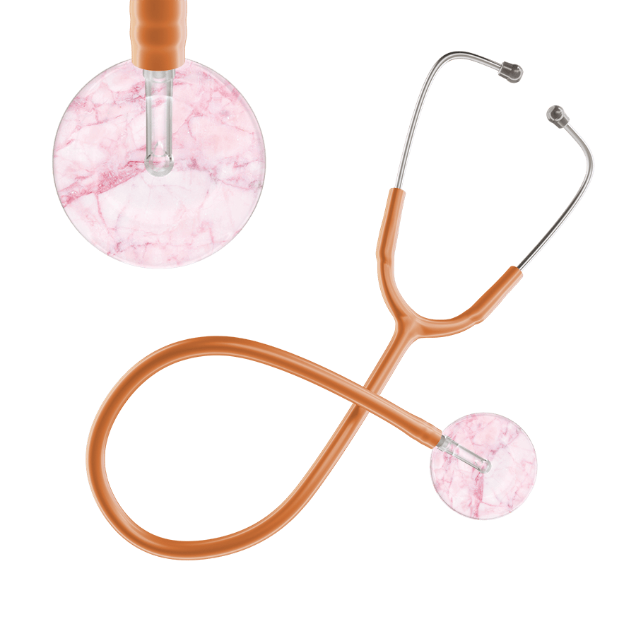 Ultrascope Single Stethoscope Light Pink Marble / Adult / Caramel Marble Stethoscope