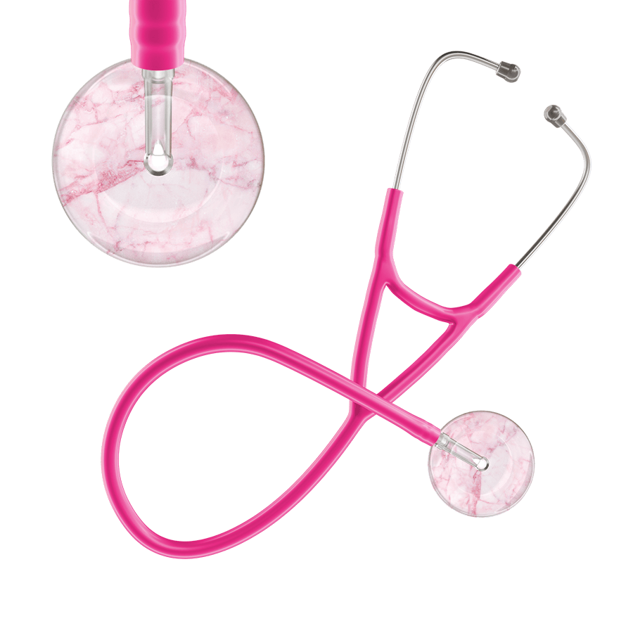 Ultrascope Single Stethoscope Light Pink Marble / Adult / Hot Pink Marble Cardiology Stethoscope