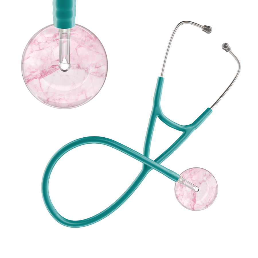 Ultrascope Single Stethoscope Light Pink Marble / Adult / Jade Marble Cardiology Stethoscope
