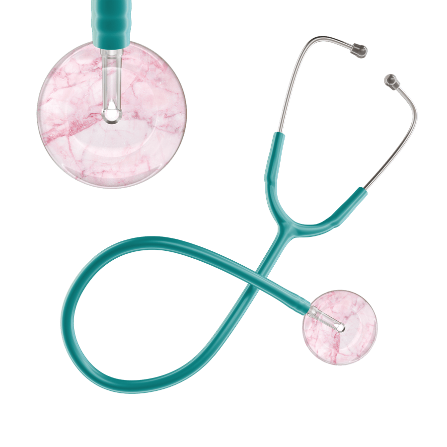 Ultrascope Single Stethoscope Light Pink Marble / Adult / Jade Marble Stethoscope