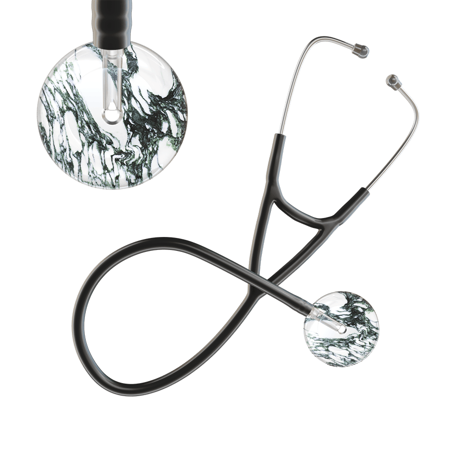 Ultrascope Single Stethoscope Multi Color Marble / Adult / Black Marble Cardiology Stethoscope