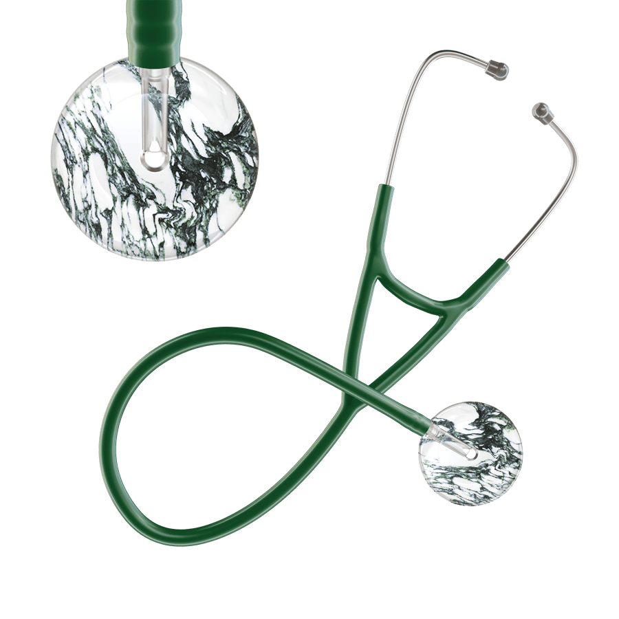 Ultrascope Single Stethoscope Multi Color Marble / Adult / Dark Green Marble Cardiology Stethoscope