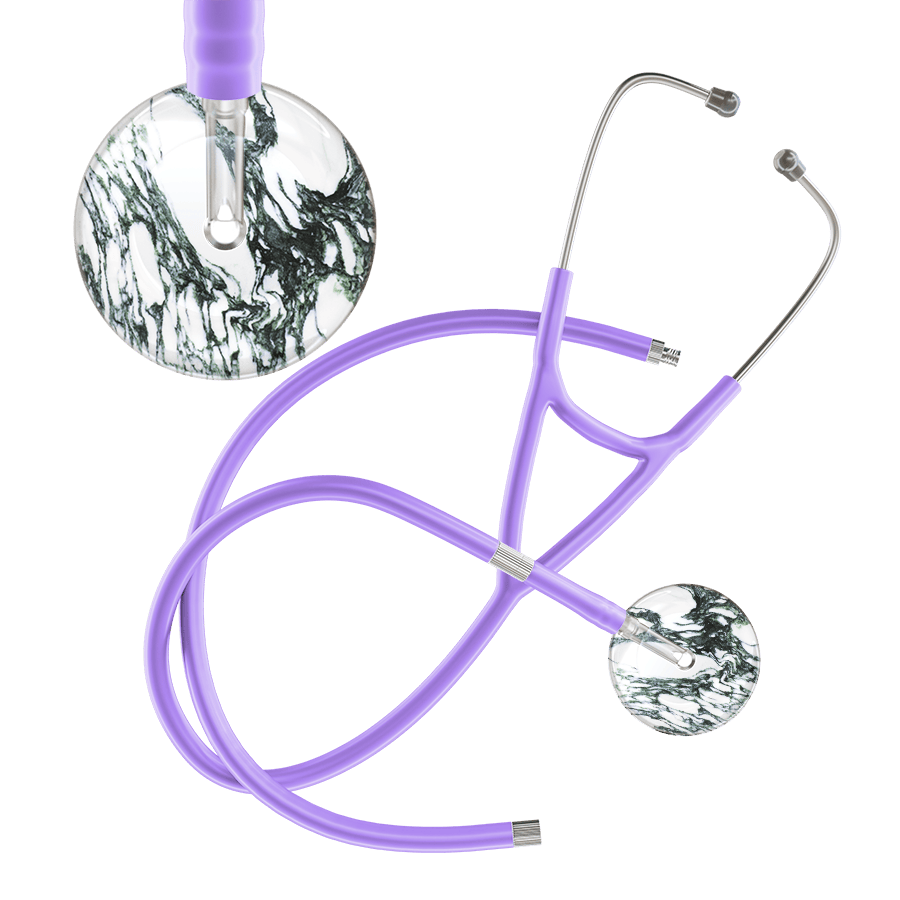 Ultrascope Single Stethoscope Multi Color Marble / Adult / Lavender Extended Tubing Marble Cardiology Stethoscope