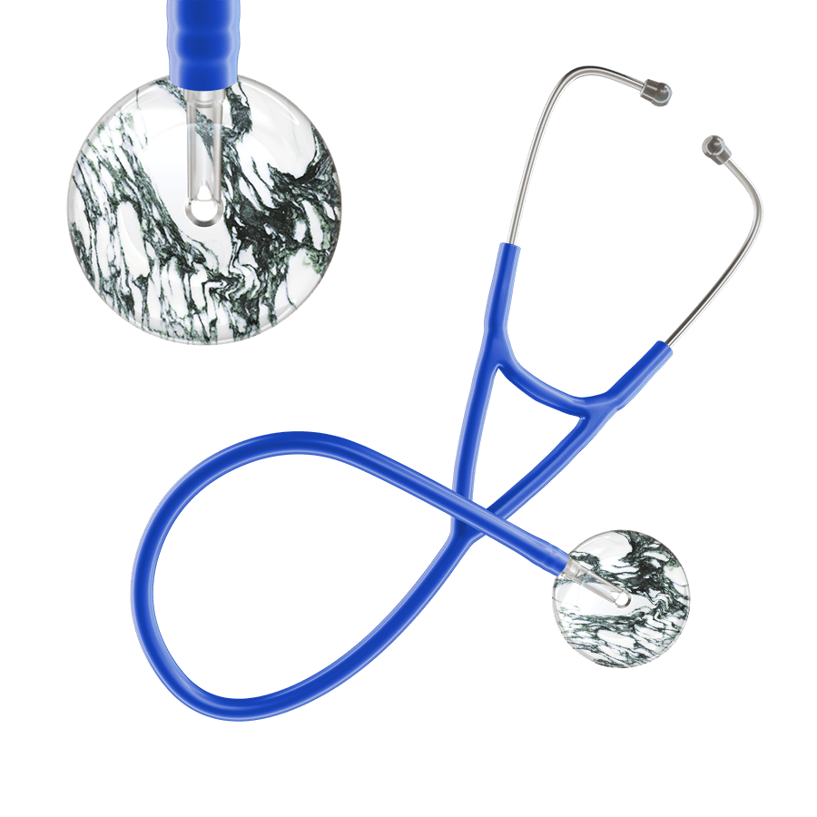 Ultrascope Single Stethoscope Multi Color Marble / Adult / Royal Blue Marble Cardiology Stethoscope