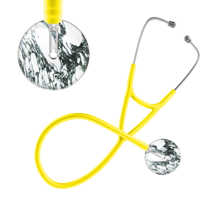 Ultrascope Single Stethoscope Multi Color Marble / Adult / Yellow Marble Cardiology Stethoscope