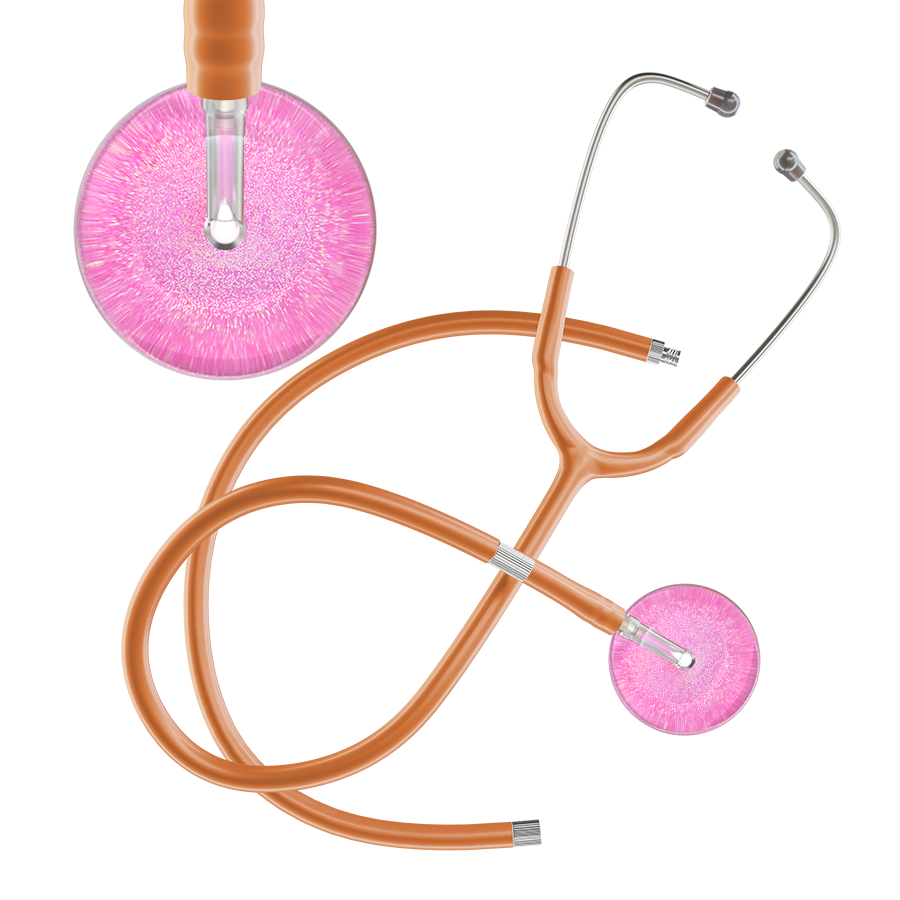 Light Glitter & Sparkles Cardiology Stethoscope