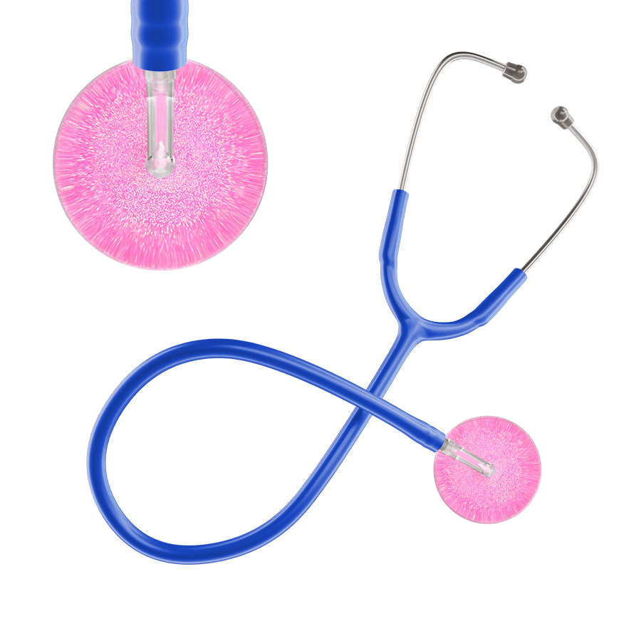 Ultrascope Single Stethoscope Hot Pink Glitter and Sparkles / Adult / Royal Blue Glitter & Sparkles Stethoscope