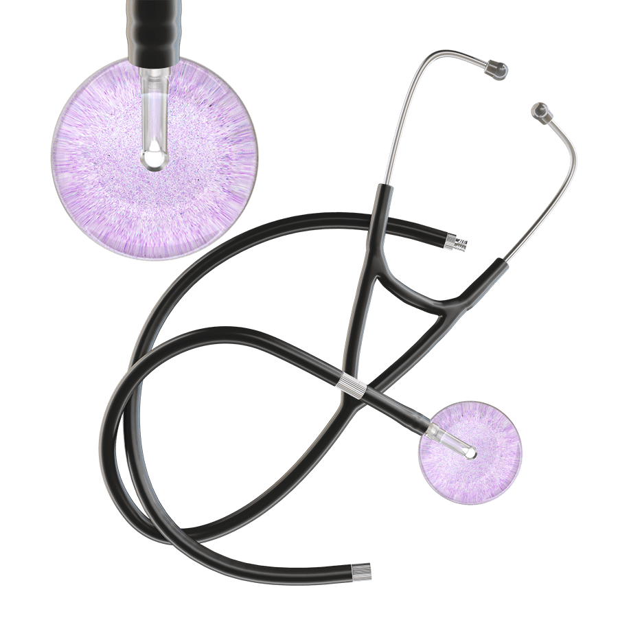 Light Glitter & Sparkles Cardiology Stethoscope