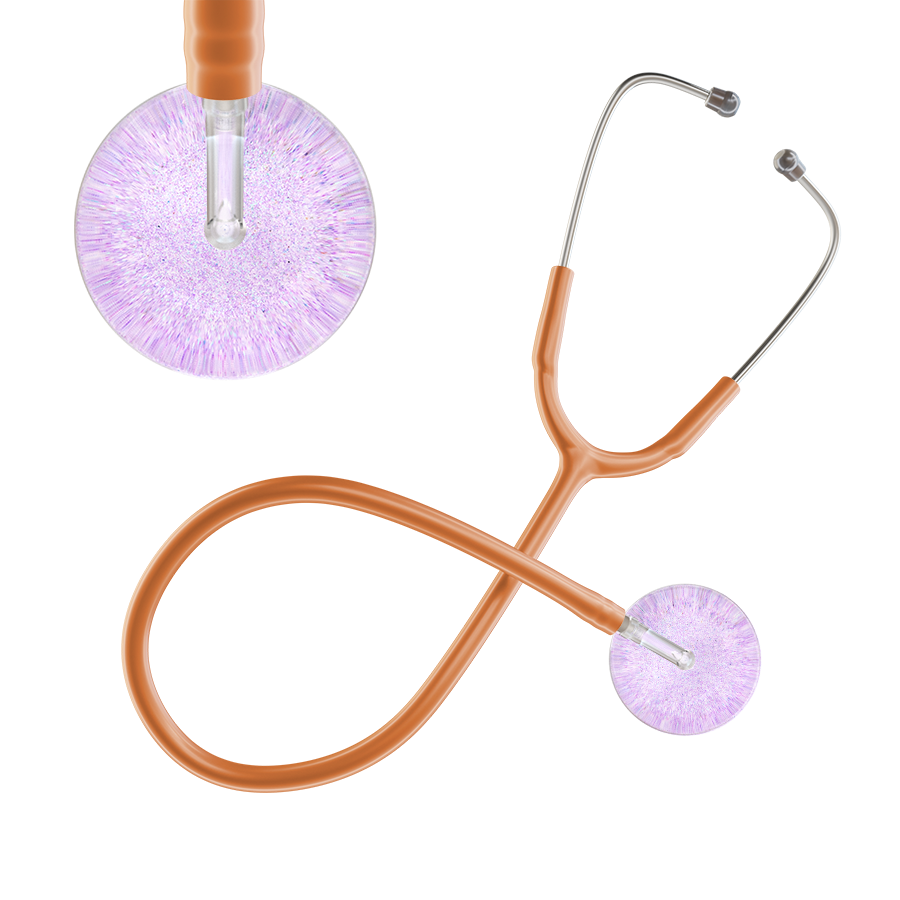 Light Glitter & Sparkles Cardiology Stethoscope