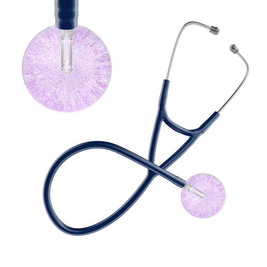 Light Glitter & Sparkles Cardiology Stethoscope