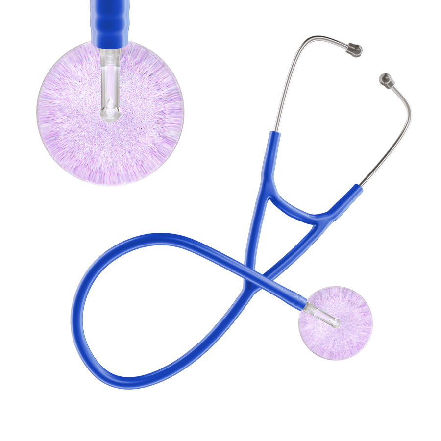 Light Glitter & Sparkles Cardiology Stethoscope