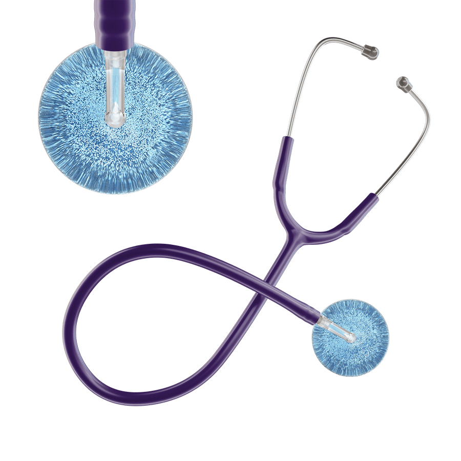 Ultrascope Single Stethoscope Light Blue Glitter and Sparkles / Adult / Purple Glitter & Sparkles Stethoscope