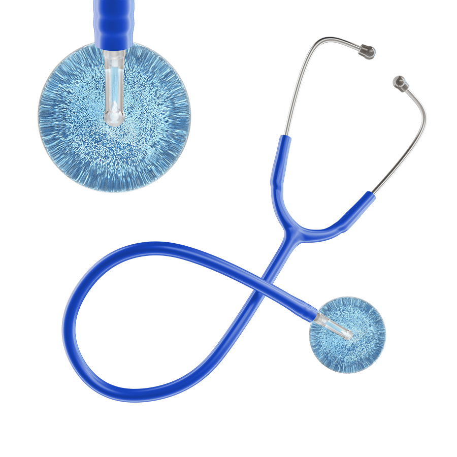 Ultrascope Single Stethoscope Light Blue Glitter and Sparkles / Adult / Royal Blue Glitter & Sparkles Stethoscope