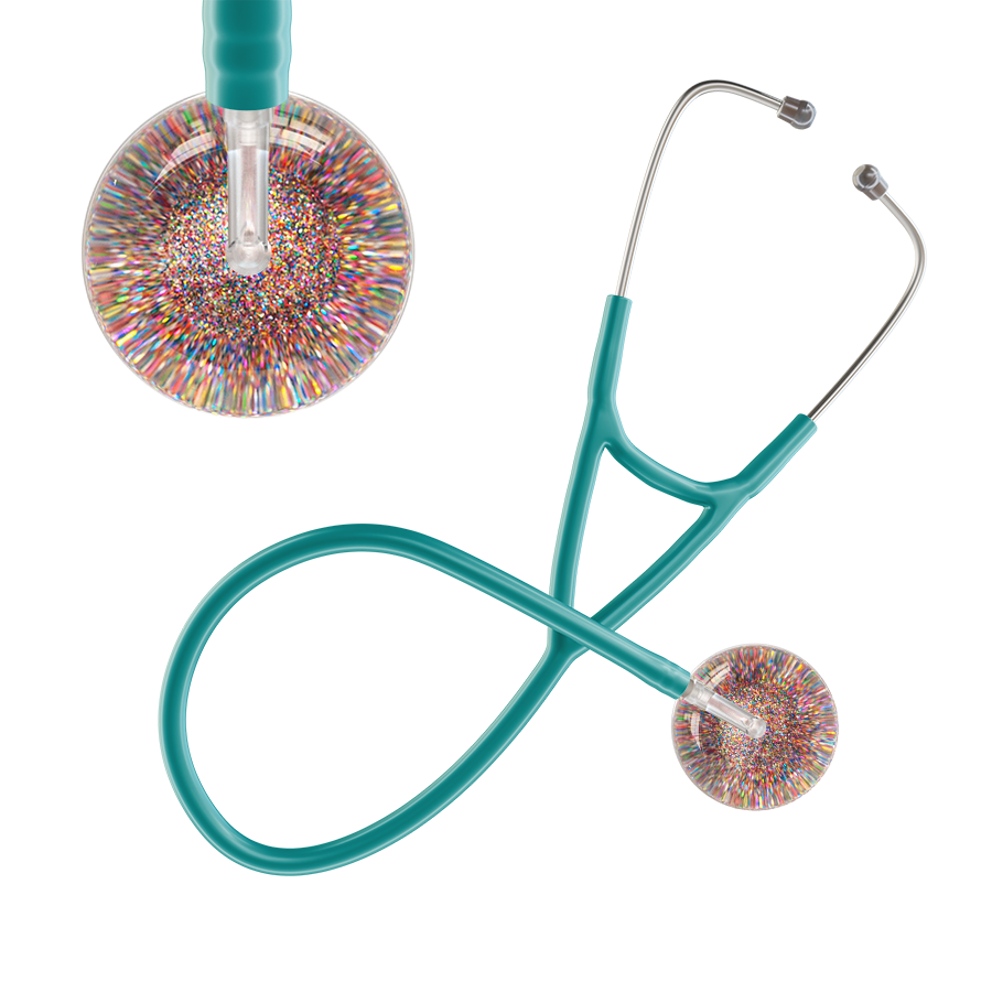 Dark Glitter & Sparkles Cardiology Stethoscope