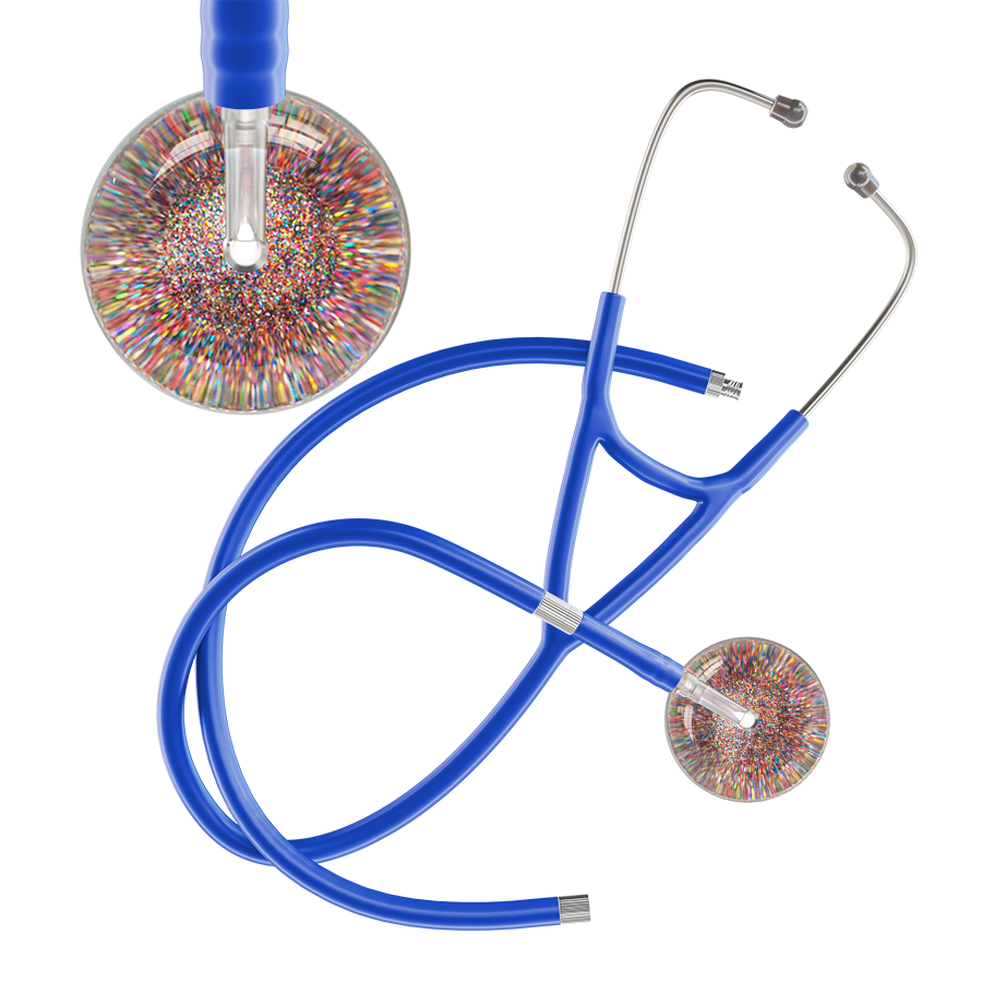 Dark Glitter & Sparkles Cardiology Stethoscope