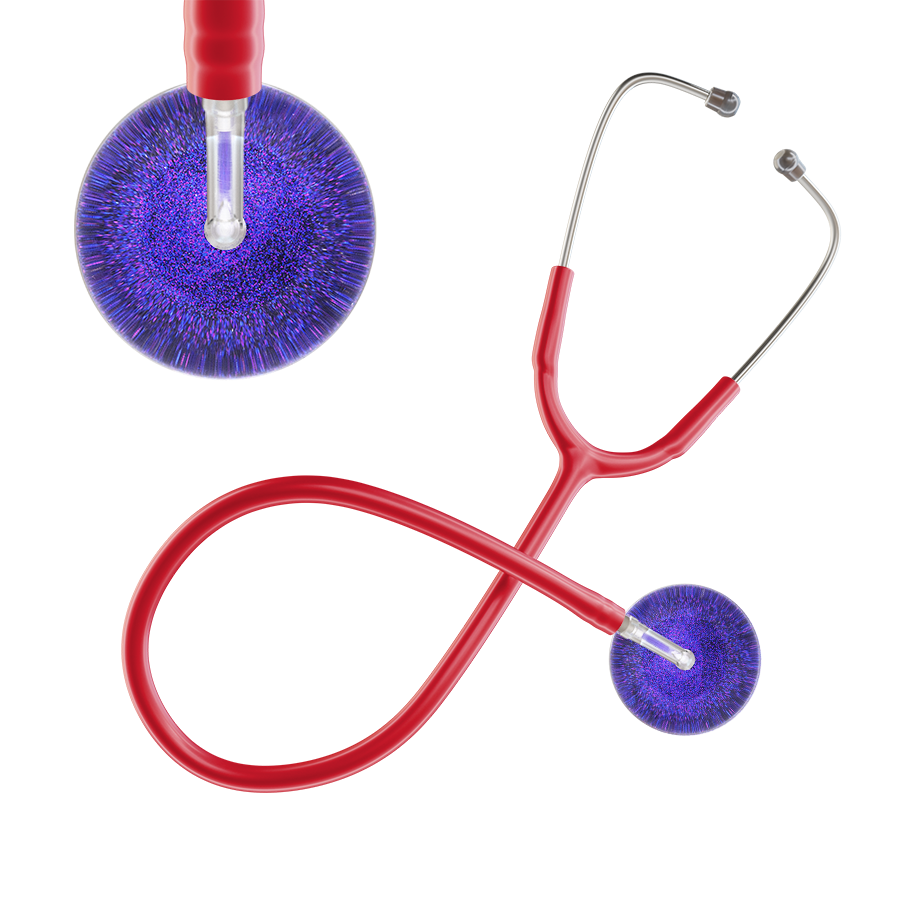Ultrascope Single Stethoscope Dark Glitter & Sparkles Stethoscope