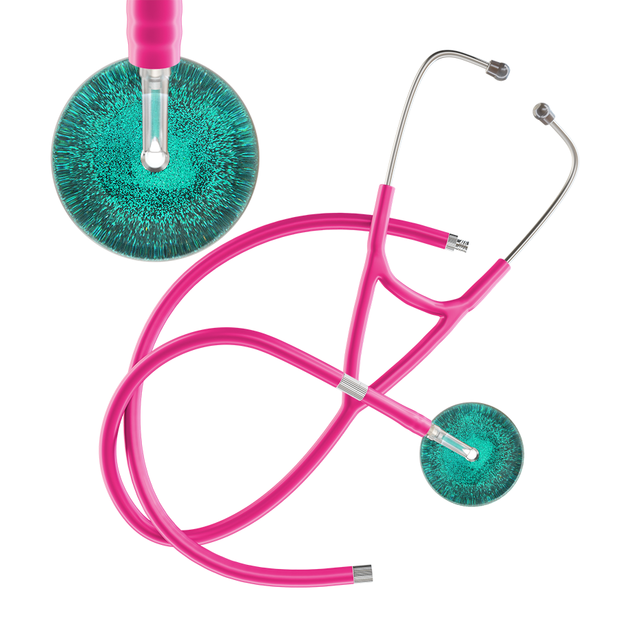 Dark Glitter & Sparkles Cardiology Stethoscope