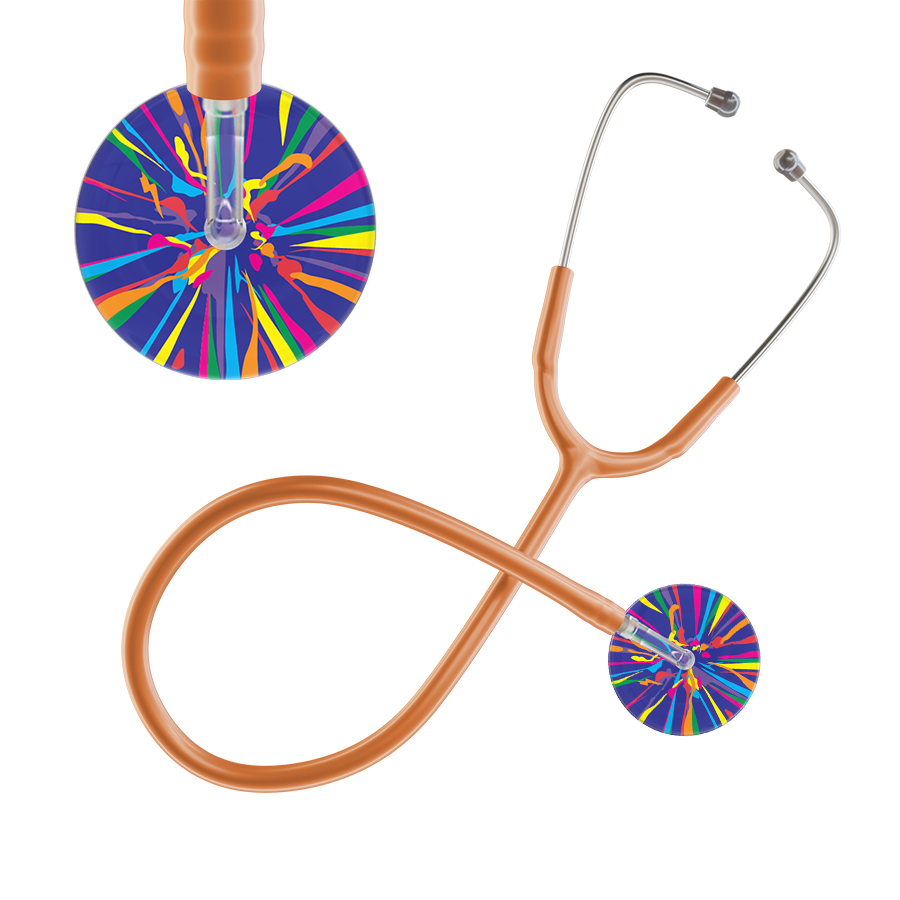Ultrascope Single Stethoscope Royal Blue Confetti / Adult / Caramel Confetti Stethoscope