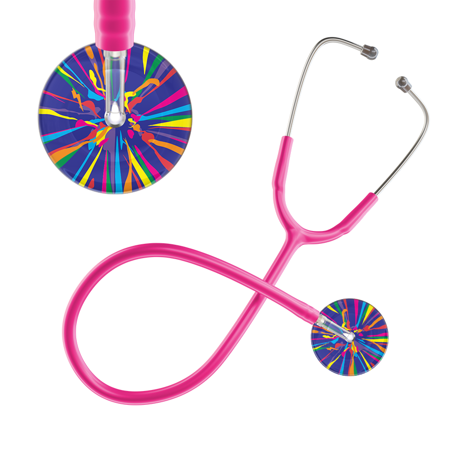 Ultrascope Single Stethoscope Royal Blue Confetti / Adult / Hot Pink Confetti Stethoscope