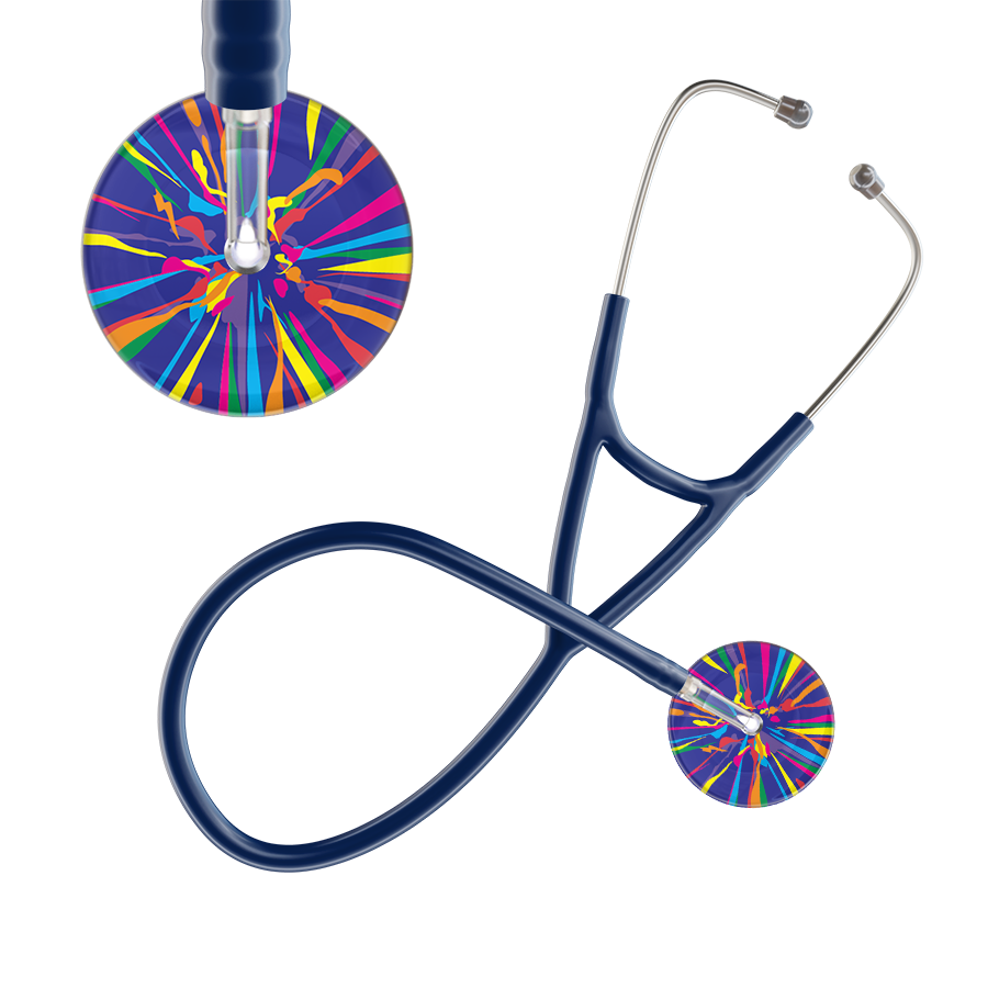 Ultrascope Single Stethoscope Royal Blue Confetti / Adult / Navy Confetti Cardiology Stethoscope