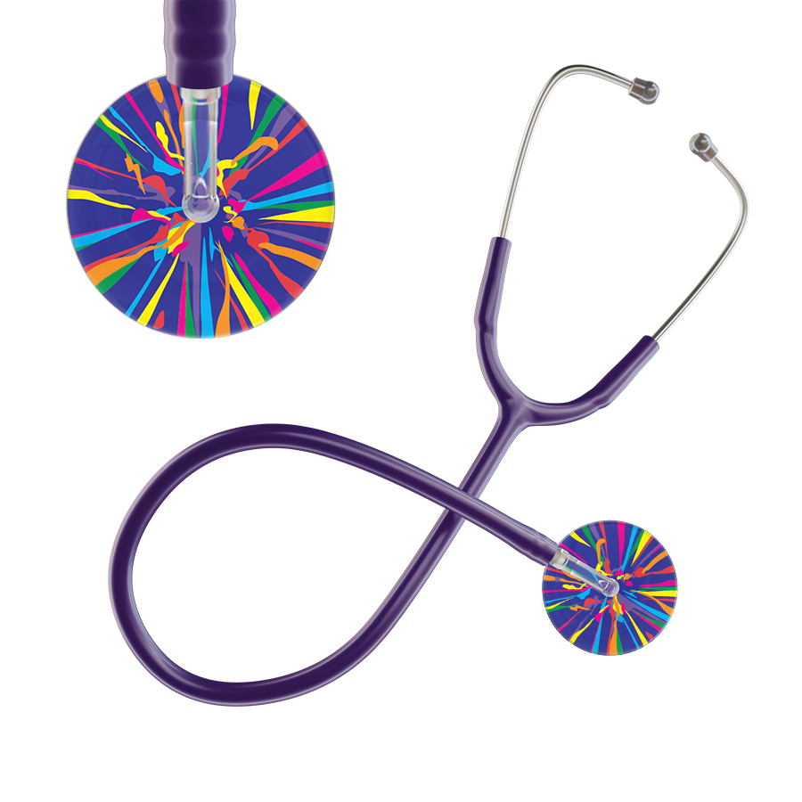 Ultrascope Single Stethoscope Royal Blue Confetti / Adult / Purple Confetti Stethoscope