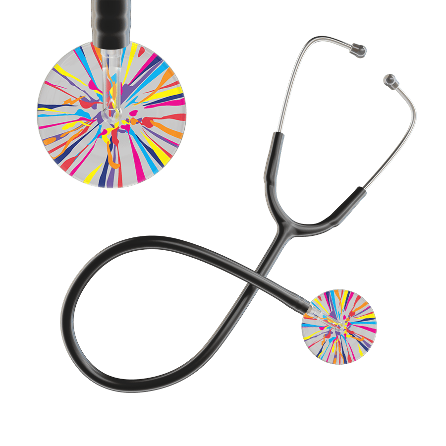 Ultrascope Single Stethoscope Silver Confetti / Adult / Black Confetti Stethoscope