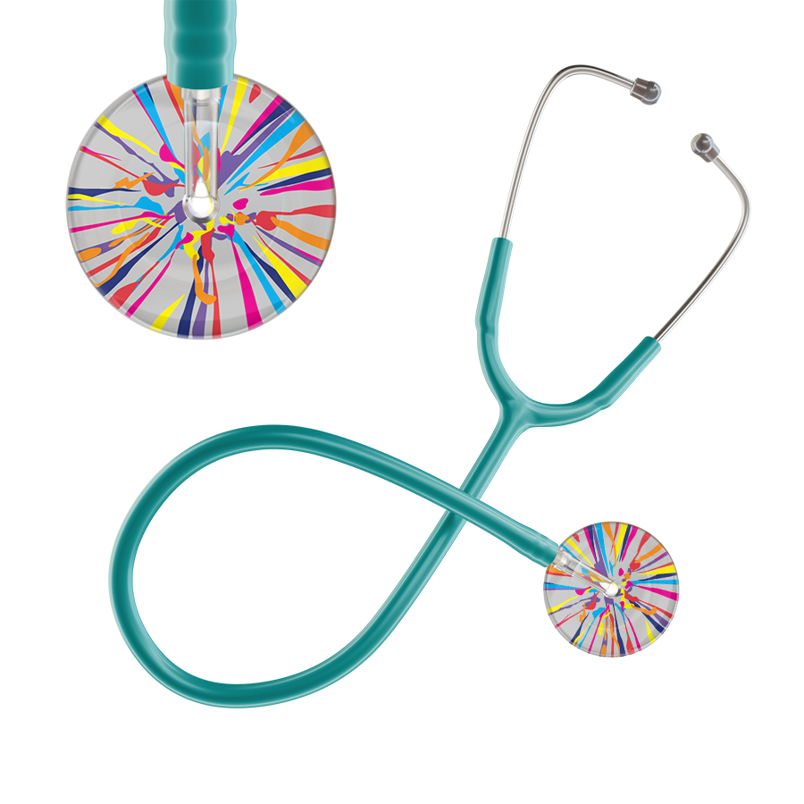 Ultrascope Single Stethoscope Silver Confetti / Adult / Jade Confetti Stethoscope